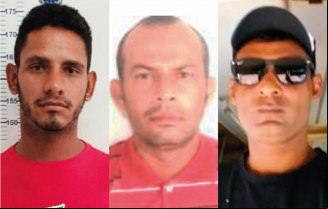 Fabrício Queiroz da Silva, Francisco Araújo Santos e Giorlan Conceição do Nascimento. Foto: Polícia Civil